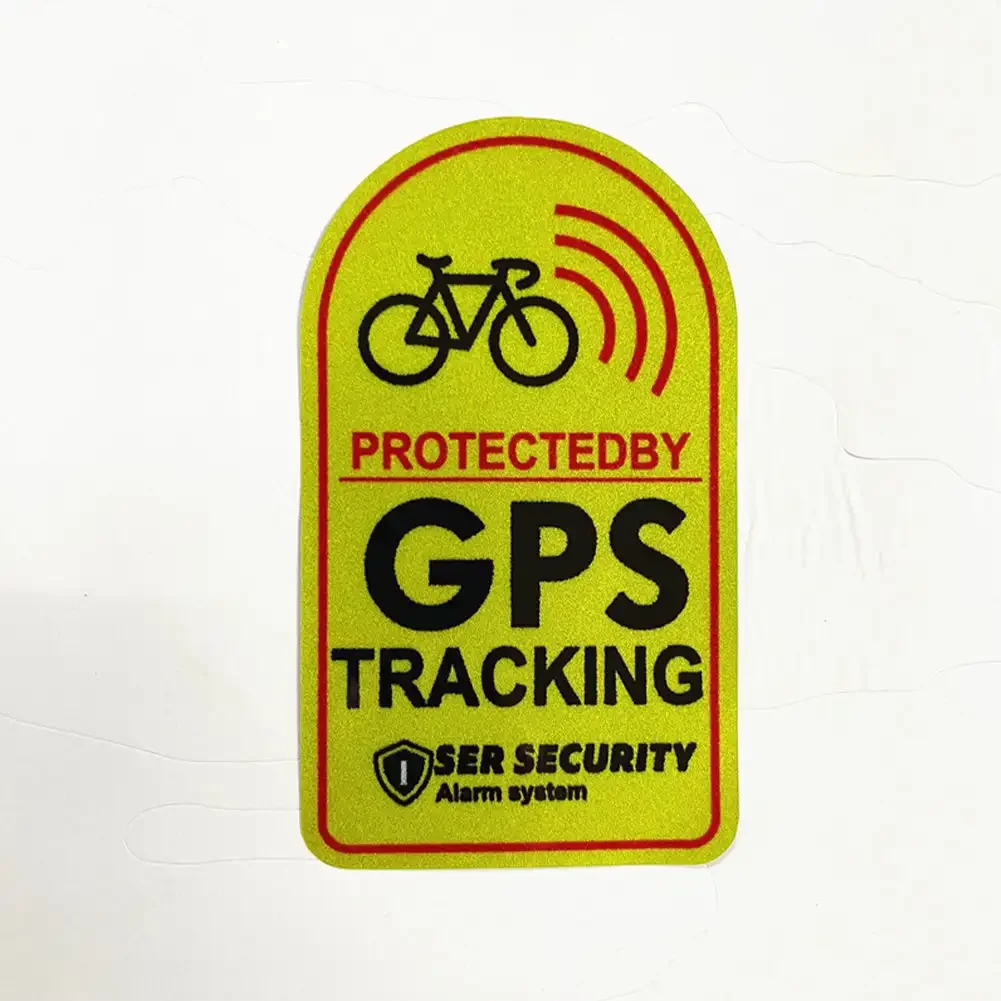 1PC GPS Tracking Personalized Anti-Theft Decorative Reflective Sticker Monitoring Warning Sticker For Bicycle Accessories