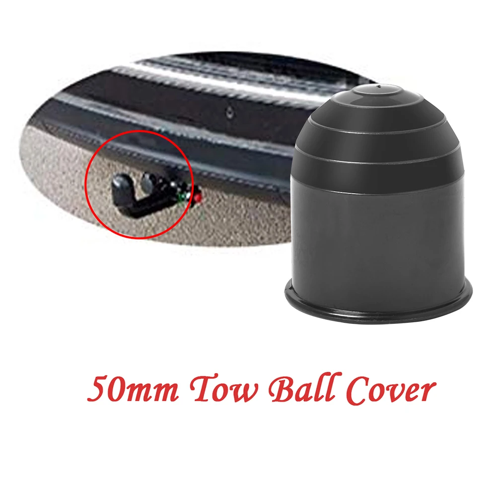 Universal 50mm Auto Tow Bar Ball Cover Plastic Ellipse Prevent Grease and Dirt Cap Hitch Caravan Trailer Towball Protect
