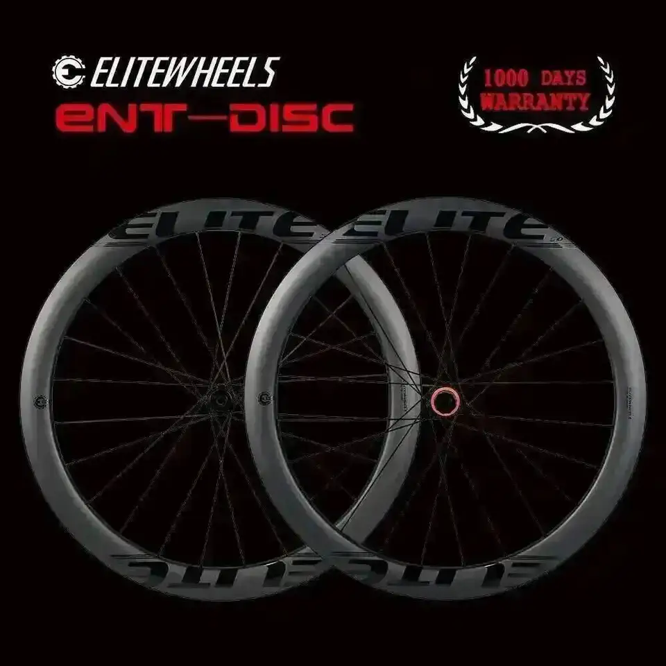 ELITEWHEELS カーボンロードホイール 700c ディスクブレーキ 50mm
