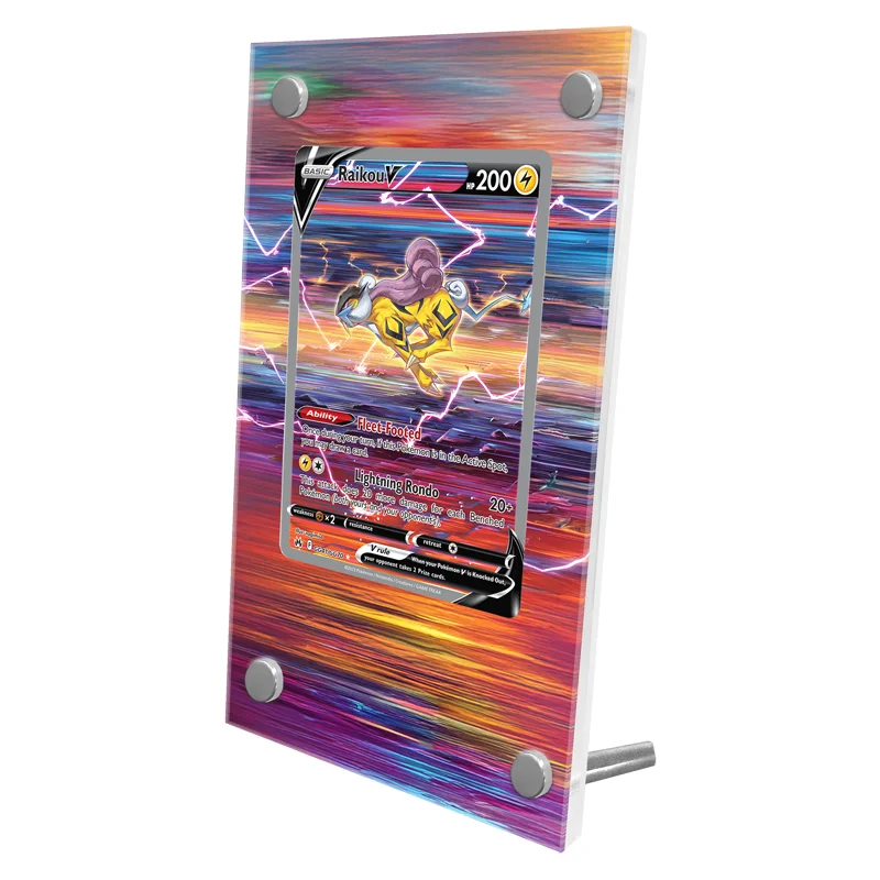 بطاقات البوكيمون الطوب PTCG Electivire Dialga Entei Lapras Keldeo Raikou أنيمي لعبة توسيع الفن هدية الاكريليك واقية لتقوم بها بنفسك لعبة