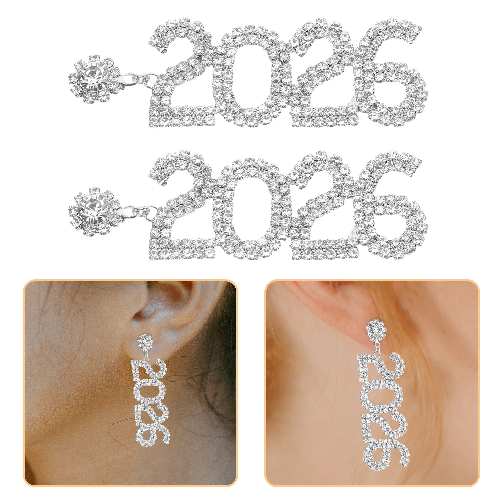  Earrings Xmas Party Jewelry New Years Eve Accessories Women Holiday Dangle Drop Year's