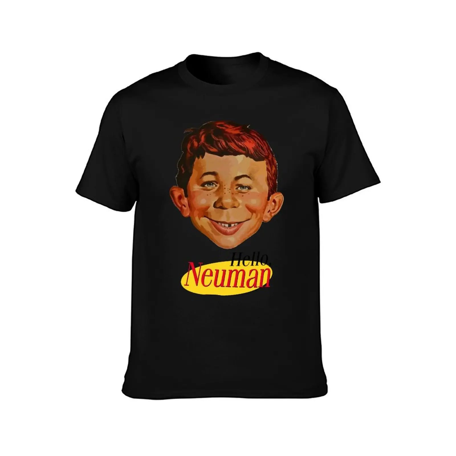 Hello Neuman T-Shirt Summer Casual Cotton Tee Oversized Streetwear Tops Vintage Graphic Print Loose Fit Short Sleeve
