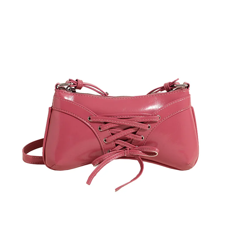 Lace UP Design Bow Hobos Torby na ramię Crossbody dla kobiet Torebki i portmonetki 2024 Nowe damskie torby kurierskie Wysoka jakość