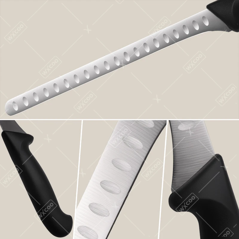 WXCOO Hand Forged Ham Knife Versatile Knife for Cooking Roasts Household Meat Slicing Stainless Steel Brisket Carving Knife view 5