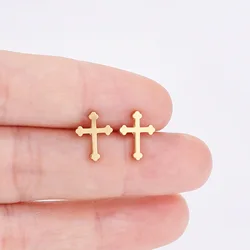 2024 new fashion stainless steel cross earrings product temperament all match birthday anniversary earrings small gift