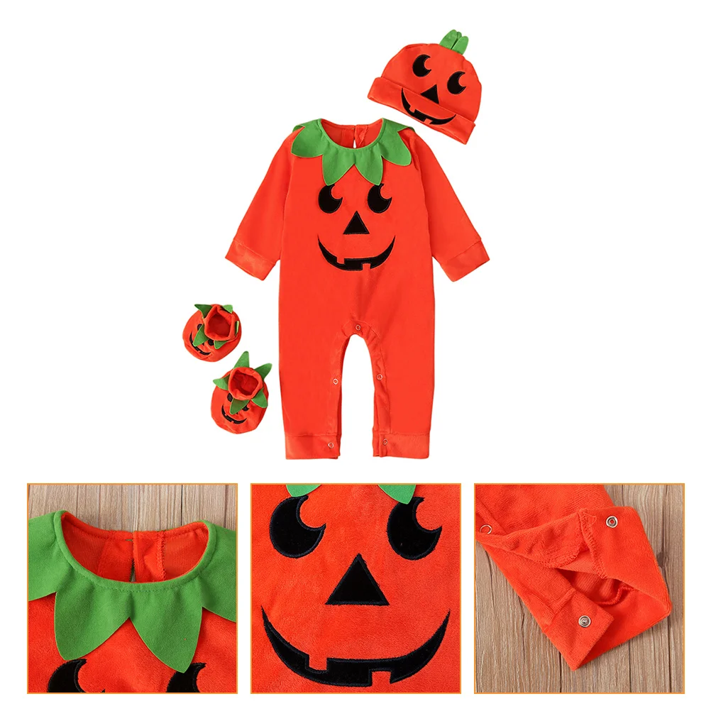 Pumpkin Halloween Baby Costume Newborn Long Sleeve Jumpsuit Cotton Clothes Infant