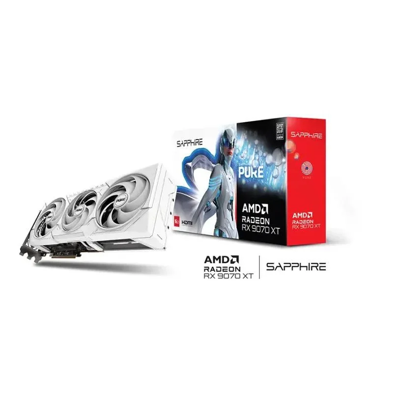 RADEON RX9070 XT 16G OC PURE Polar Desktop-Gaming-Grafikkarte