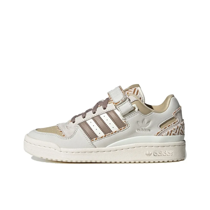 Adidas Originals FORUM Chaussures de skateboard pour femme, coupe basse, blanc/marron