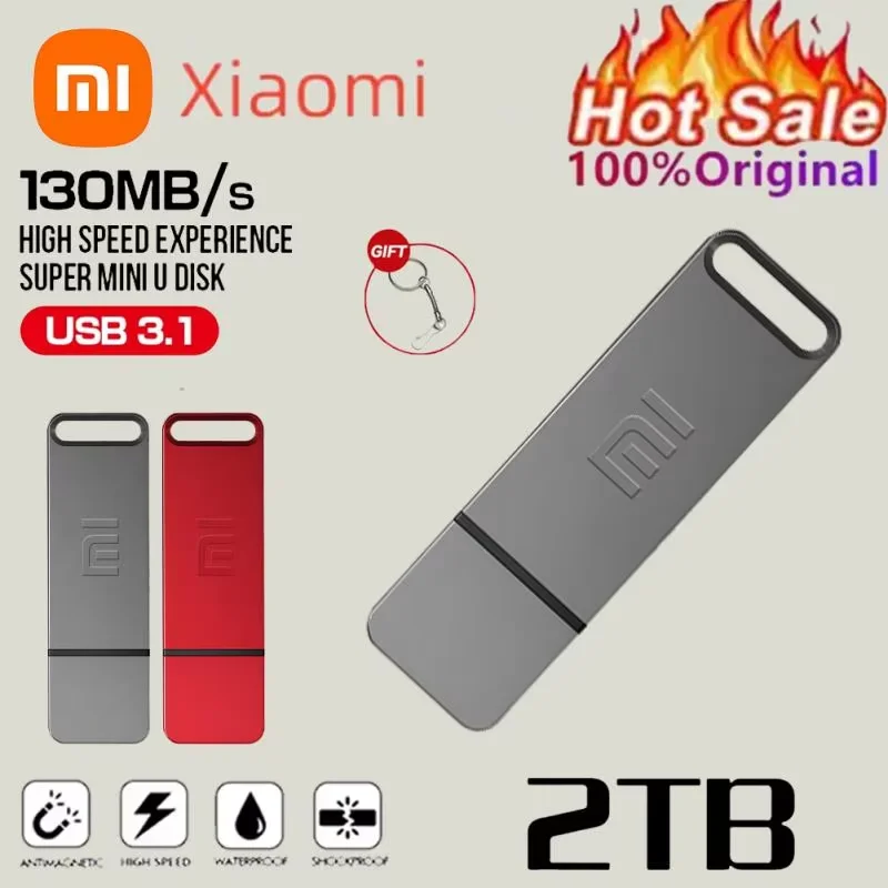 Xiaomi USB 3.0 Flash Drive High Speed Pen Drive 2tb 1tb Usb 3. 0 Memory Stick 512gb Flash Pendrive Metal Usb Disk For Table PC