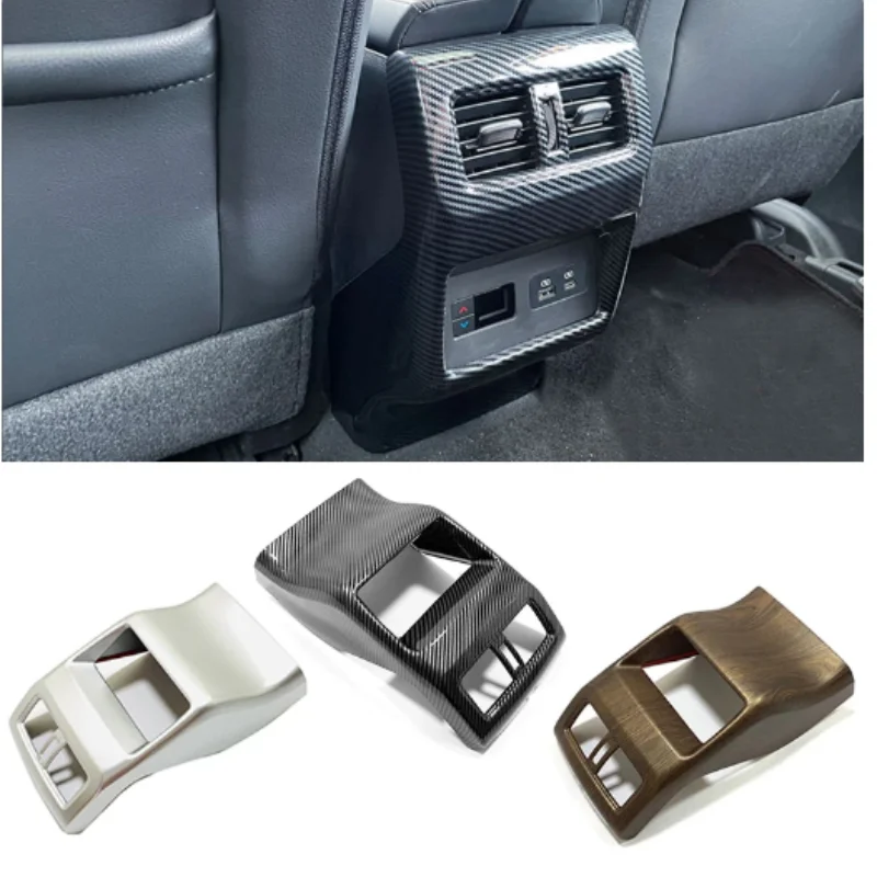 

For Nissan Qashqai 2023-2024 ABS carbon fiber car rear seat air conditioning outlet decorative frame interior accessories