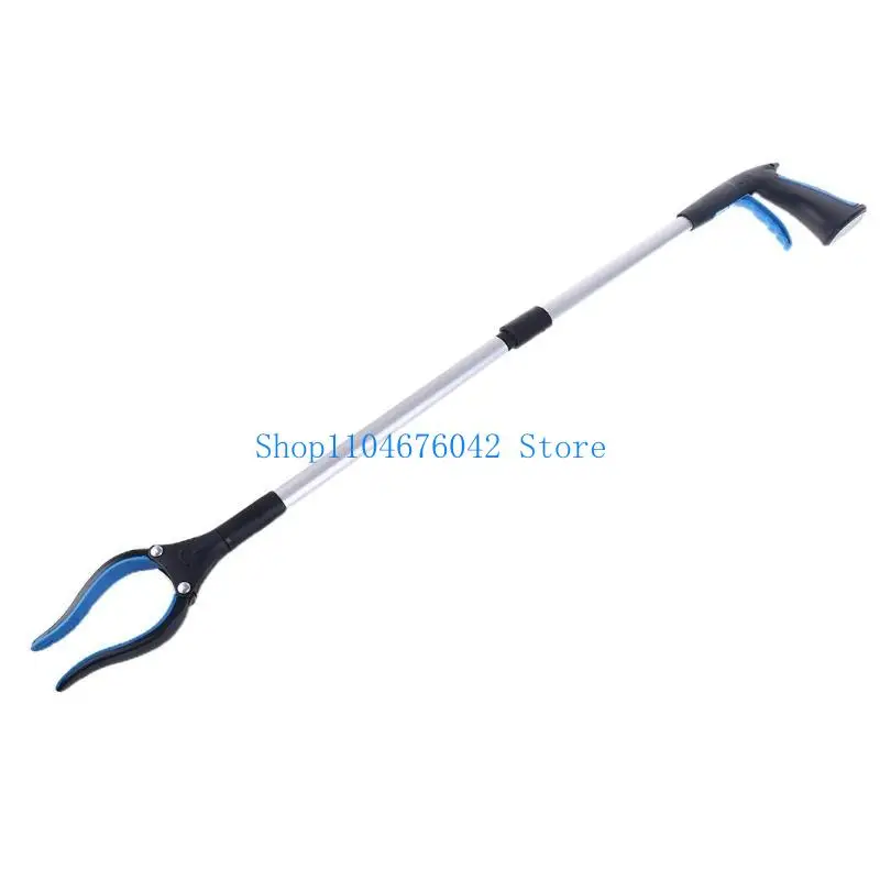 652F Foldable Long Trash Clamps Grab Pick Up Tool Curved Handle Garbage Clip Portable Pickup Tools