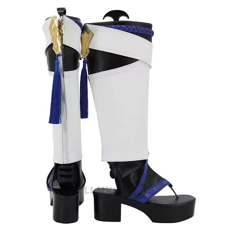 Genshin Impact Wanderer – chaussures de Cosplay, accessoires de Costume pour femmes, bottes en cuir PU, accessoires d'halloween