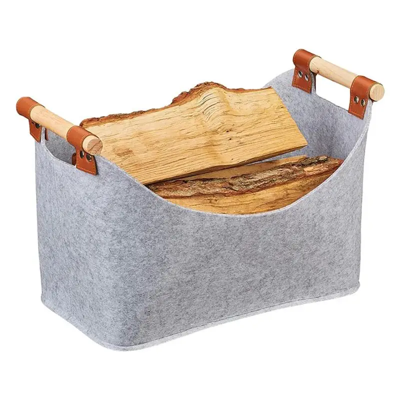 Firewood Basket Fireplace Log Carrier Holders Firewood Bag Wood Carrying Felt Bag Carrier Bag Log Holders Christmas gift