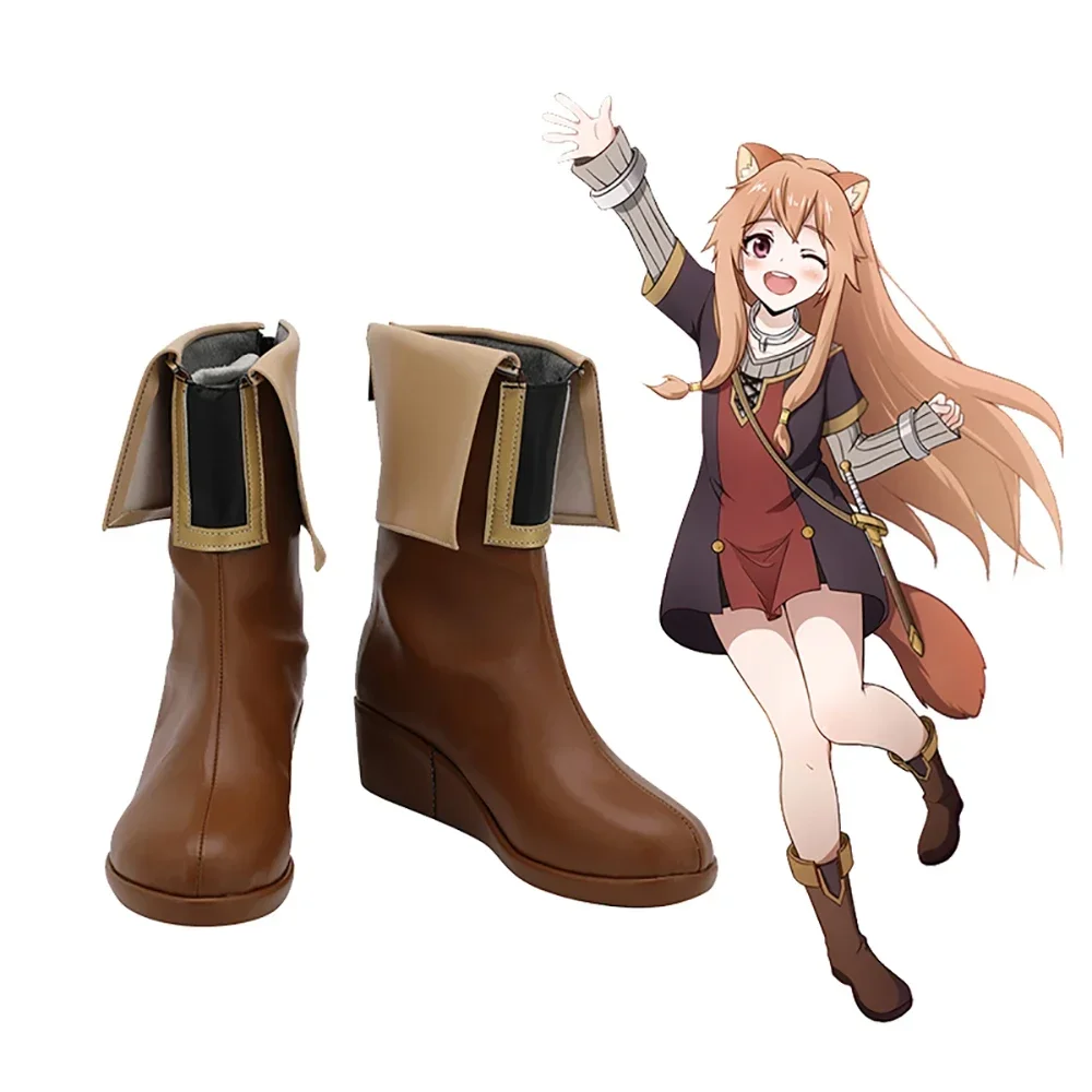 Hero Raphtalia Cosplay Boots Custom Made Brown Shoes
