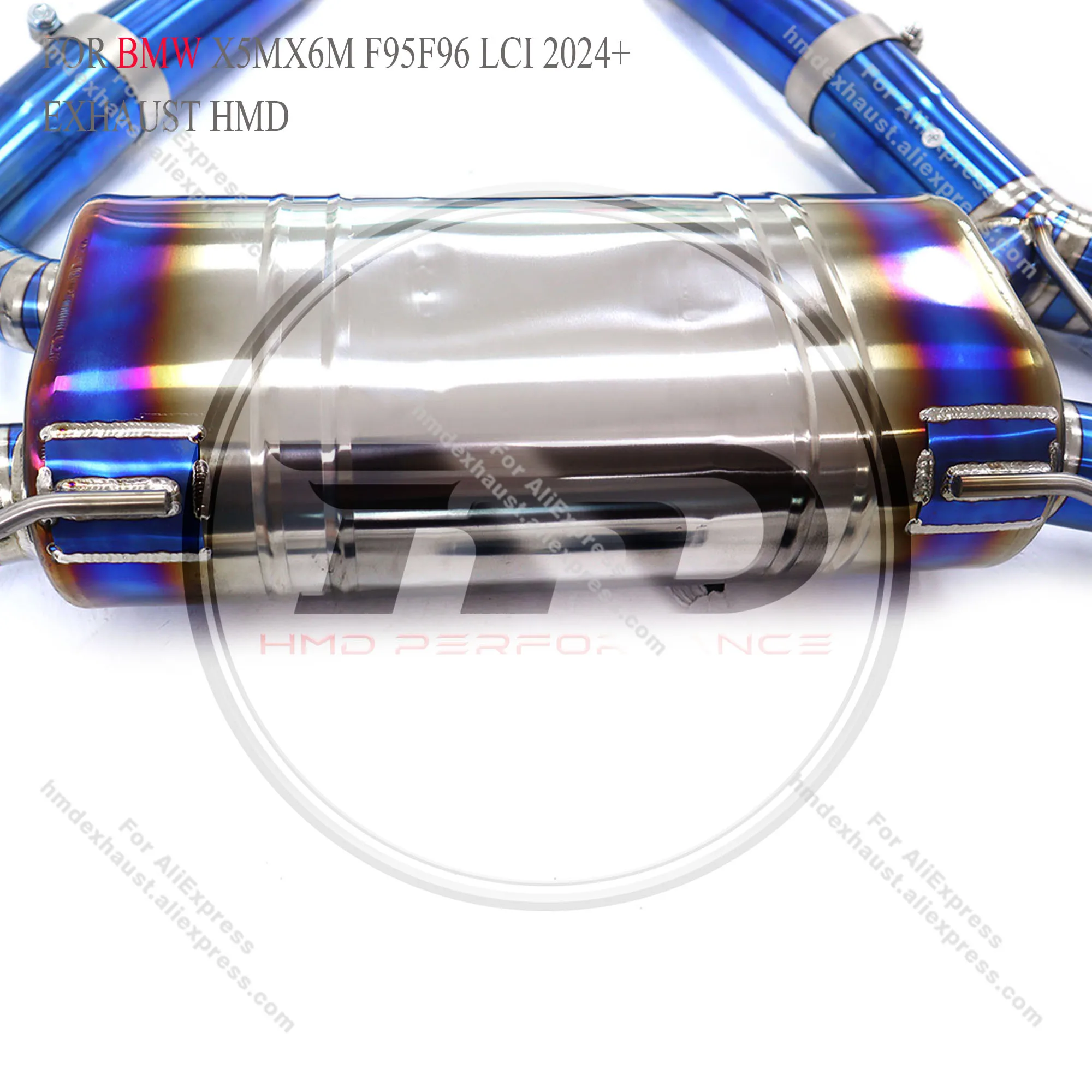 أنبوب عادم HMD من التيتانيوم لسيارات BMW X5M X6M F95 F96 LCI 2024+ ماسورة عادم الأداء #2