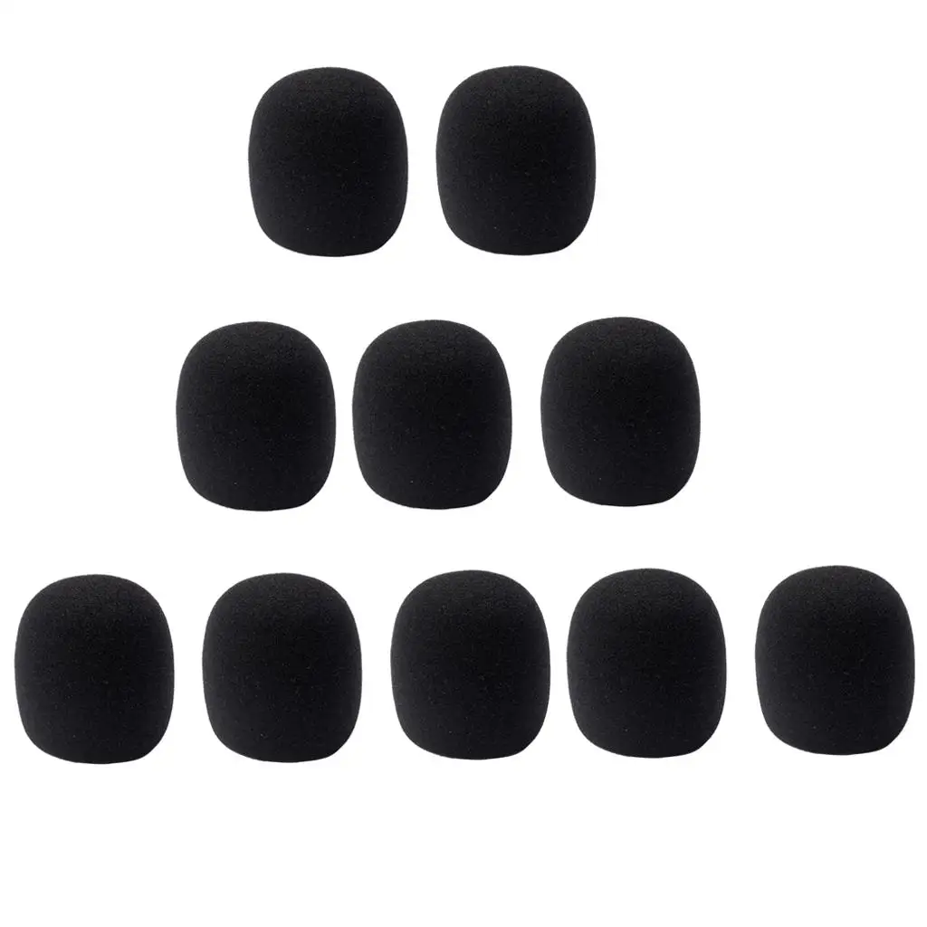 10 coperture per microfono in schiuma per parabrezza per microfono da palco portatile Karaoke