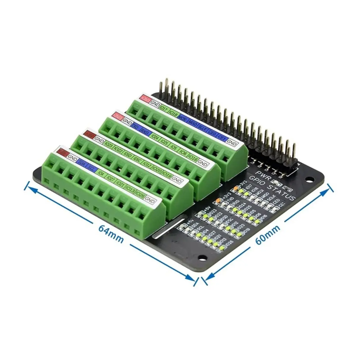 【Fast Delivery】-1619-For Gpio Expansion Board Breakout GPIO Screw Terminal Hat for 2B/3B/3B+/4B/Zero/Zero W