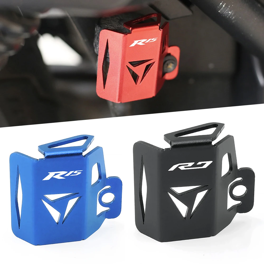 For Yamaha YZF R7 R15 YZFR7 YZFR15 Alloy Rear Brake Fluid Reservoir Cover Guard Protection Motorcycle Accessories