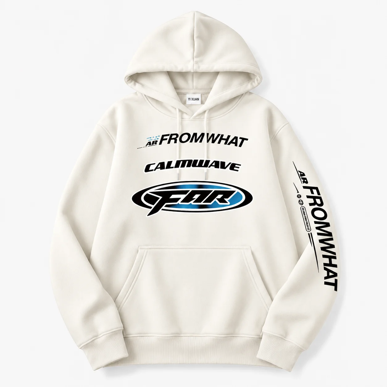Men's Women's Oversized Hoodie From What Calmwave Far Y2K Streetwear Classic Retro Vintage Cyber Long Sleeve Sweatshirt