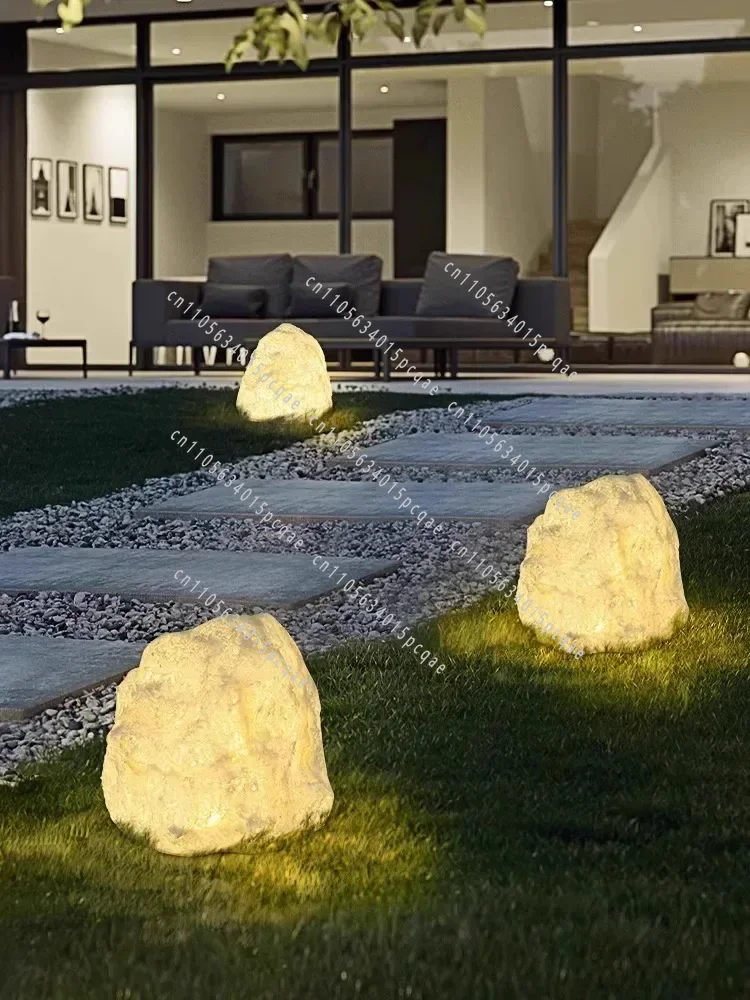 Landscape courtyard outdoor garden lawn light waterproof floor atmosphere art imitation stone resin light