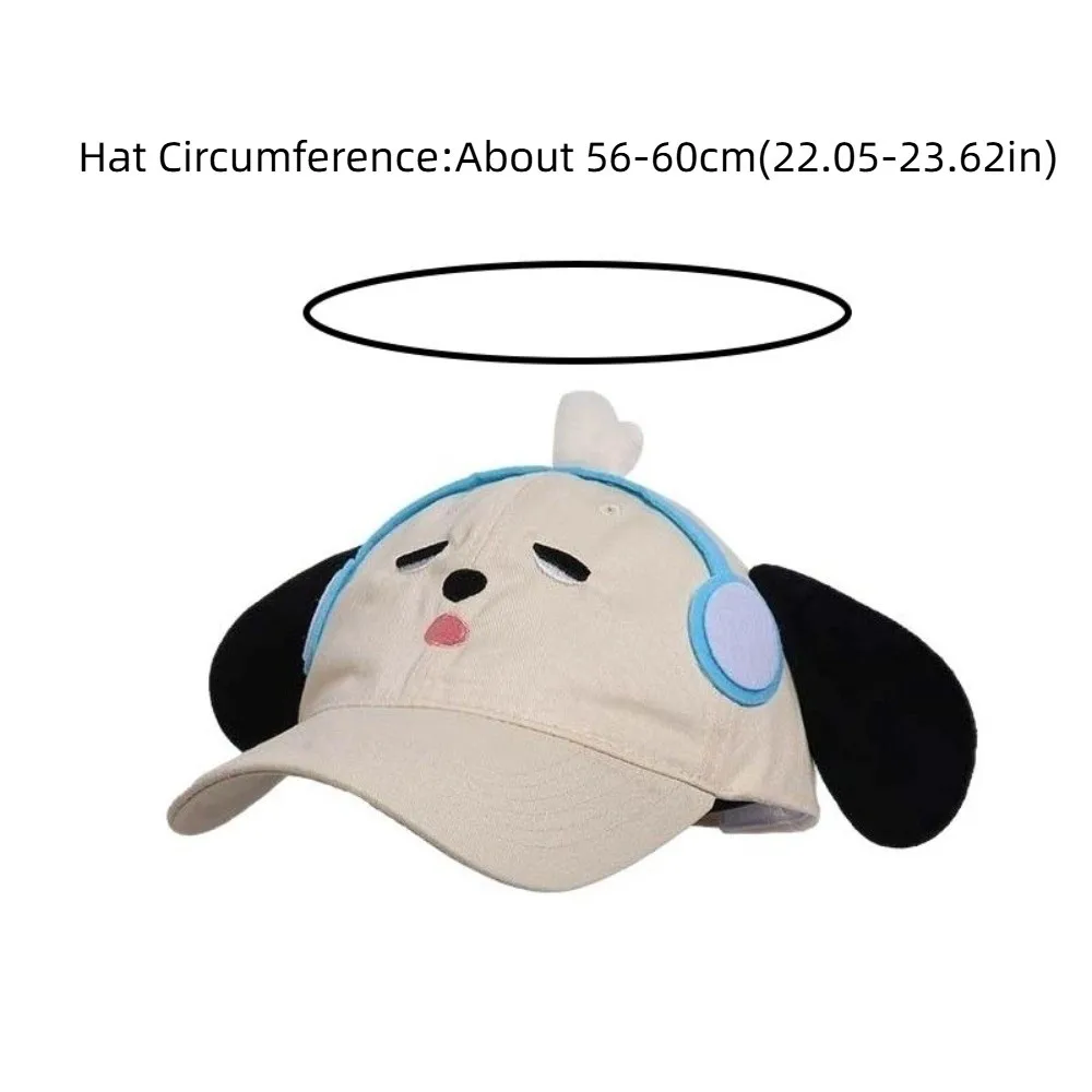 تنفس سماعة الكلب قبعة بيسبول الحلو قابل للتعديل نظارات جرو قبعة الكورية نمط القطن جرو قبعة مع آذان كبيرة تنوعا