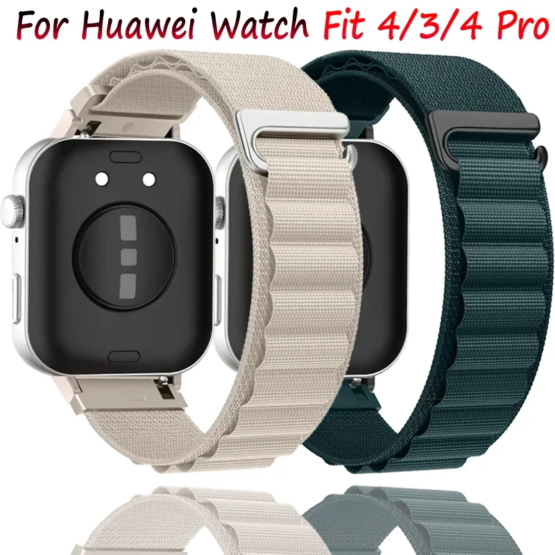 Nylonband für Huawei Watch Fit 3/4, verstellbarer Sport-Ersatz, bequemes, atmungsaktives Armband für Huawei Fit 4-Zubehör