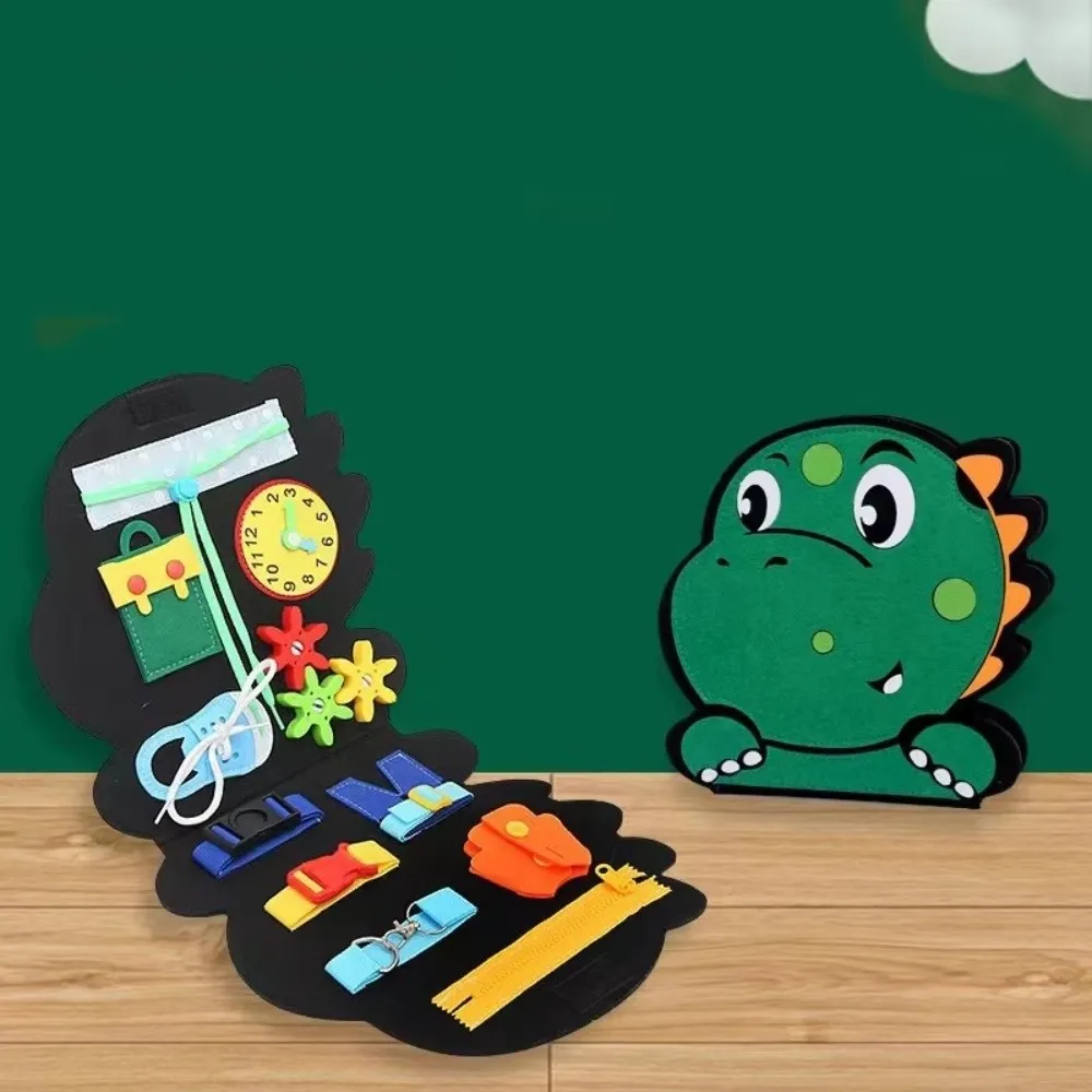 Felt Material Montessori Hand Exercise Hand-eye Coordination Early Education Dressing Board Fine Motor Skills