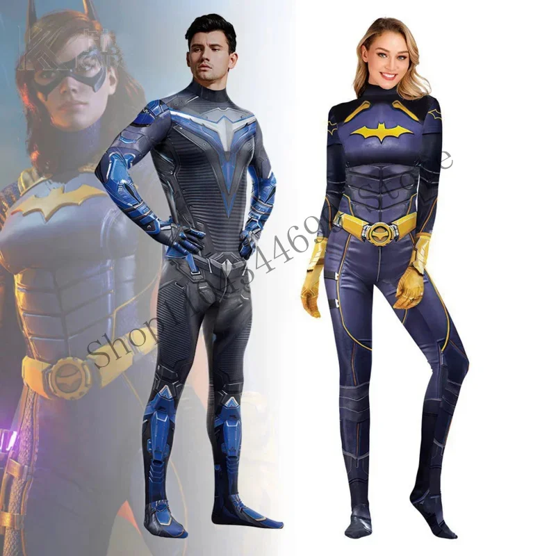 Knights Hero Nightwing Cosplay Robin Costume Jumpsuit Batgirl Bodysuit Outfits Halloween Carnival Party Zentai Suit CMM