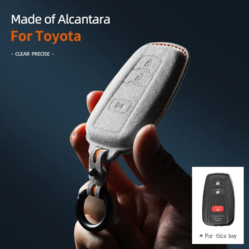 

Car Key Case Cover Alcantara For Toyota Prius 2004 2005 2008 2009 Corolla Verso Camry Levin Highlander 3 Buttons Accessories