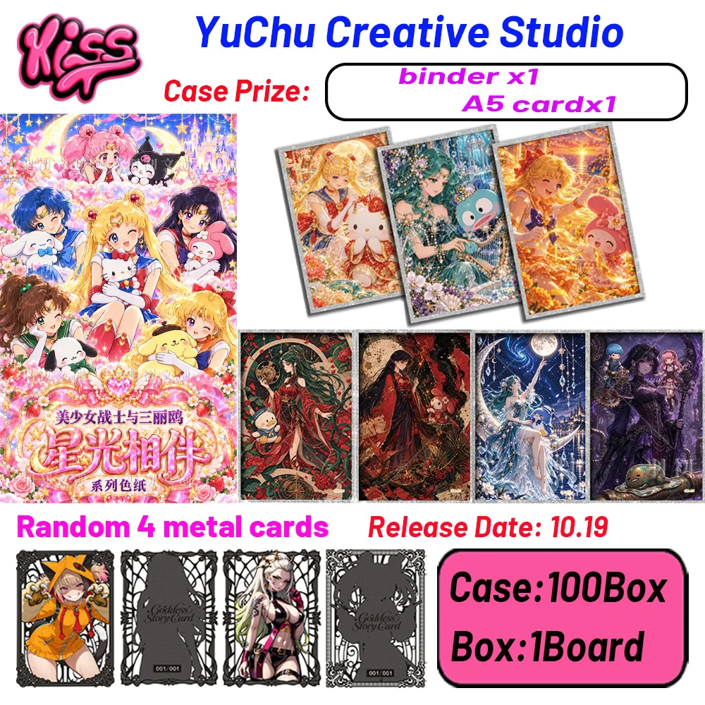 2026 New YuChu Club Sailor Moon Card A6 Size Board Anime Character Collections Card Hobby Collectibles Card for Child Gifts Toy