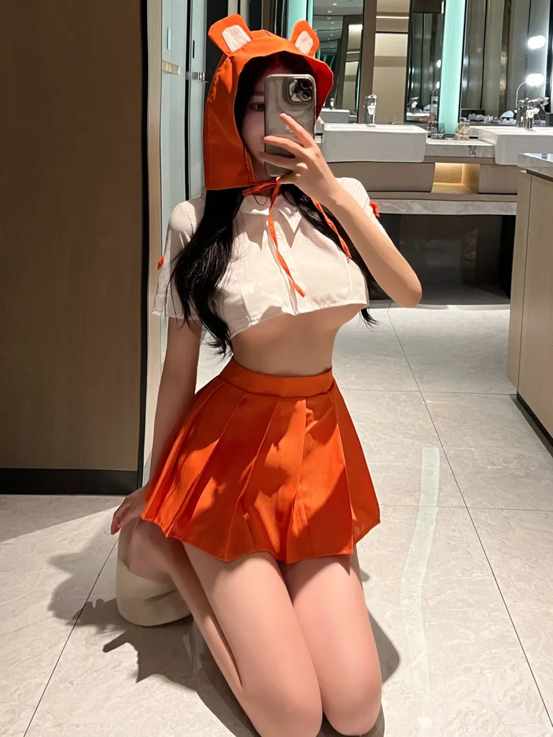 WOMENGAGA Love New Underwear Sexy Cute Pure JK Student Temptation Uniform Cosplay Dress Elegant 2024 New Sweet 10O4