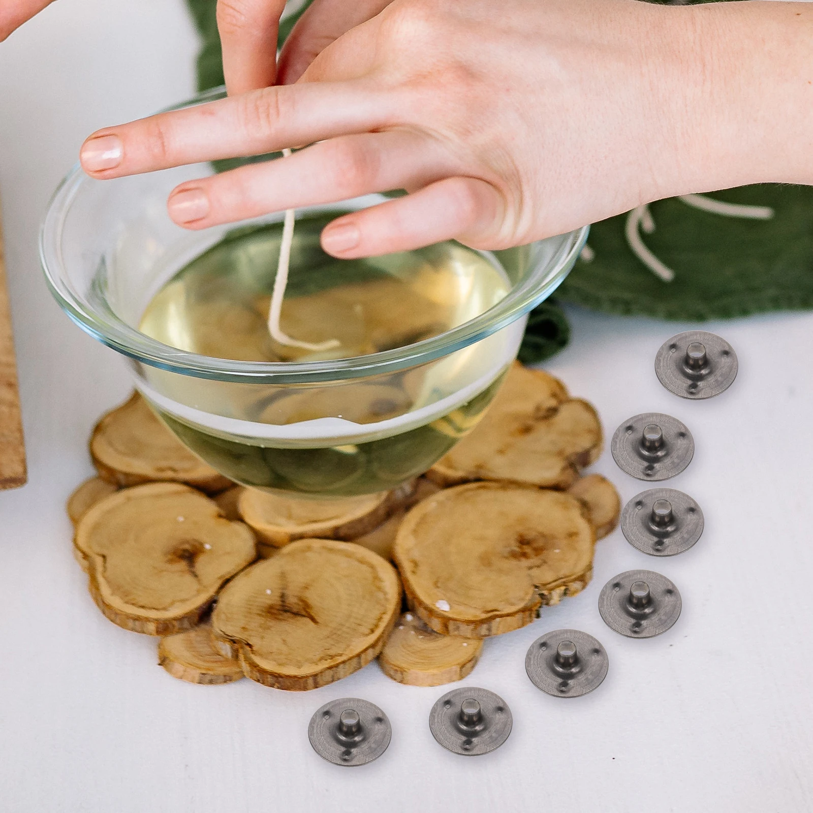 

1 set Trimable Wicks DIY Making Supplies Durable Wick Replacement Long Polyester Wicks for Burner Lamp Oil Round