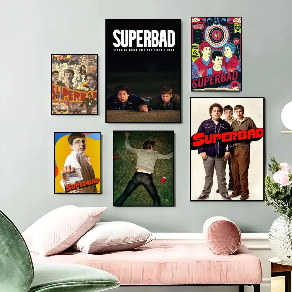 Hilarious Nostalgic S-Superbad Poster Good Quality For Room Home Bar Cafe Decor Painting Gift