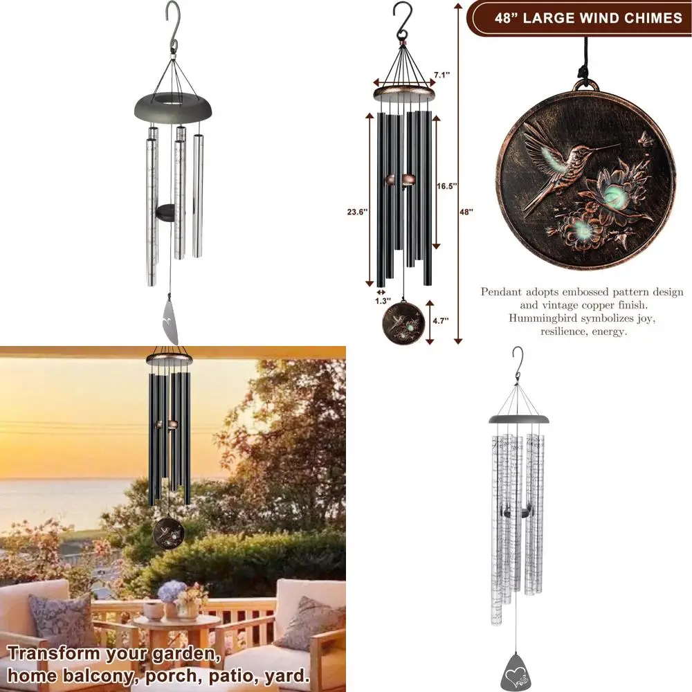 

30-Inch Sonnet Wind Chime for Comfortable and Light Ambiance, Home Decor Accents