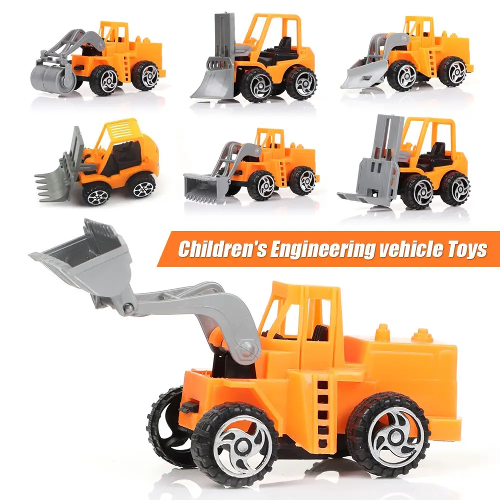 Kids Excavator Mini Car Forklift Toy Car Model Engineering Vehicle Pull Back Car