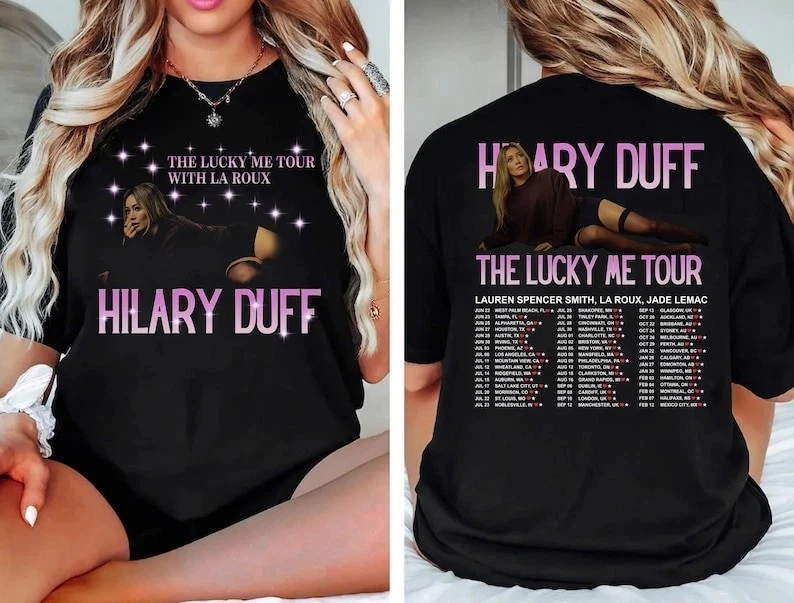 Retro Hilary Duff T-shirt double-sided print 2026 