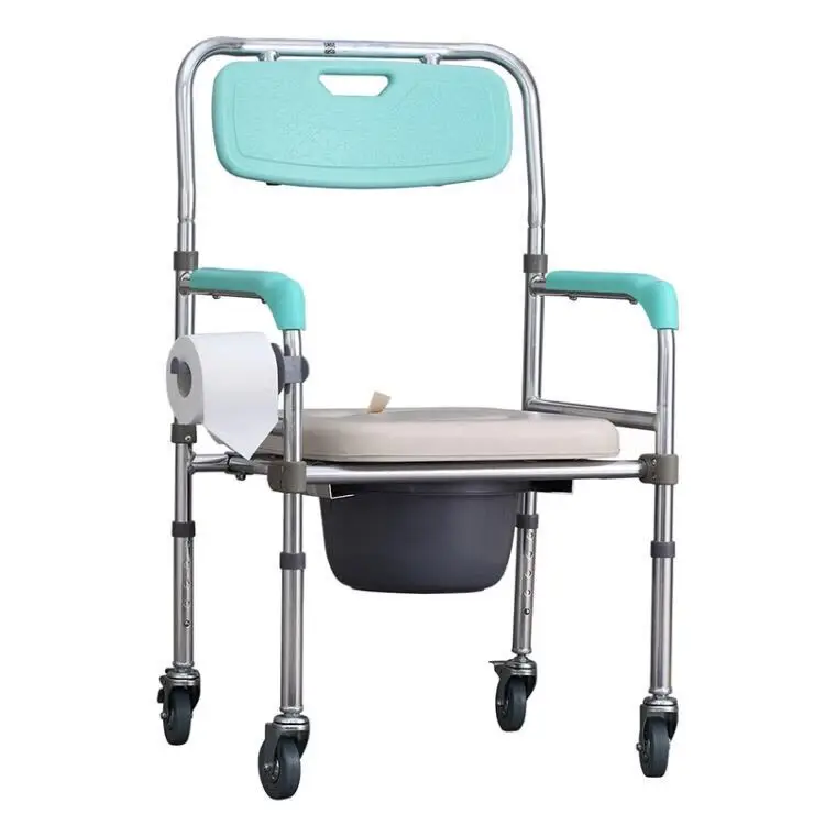 Aluminum Mobile Toilet Chair For Handicap Pregnant Woman And Seniors