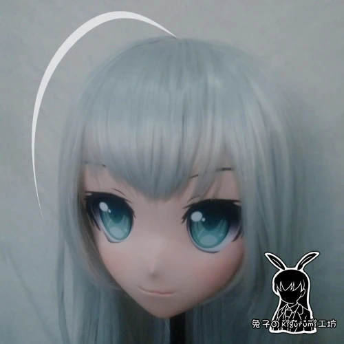 (KM527)Top Quality Handmade Female Resin Cosplay Japanese Role Play Kigurumi Mask Crossdresser Doll Transgender Mask