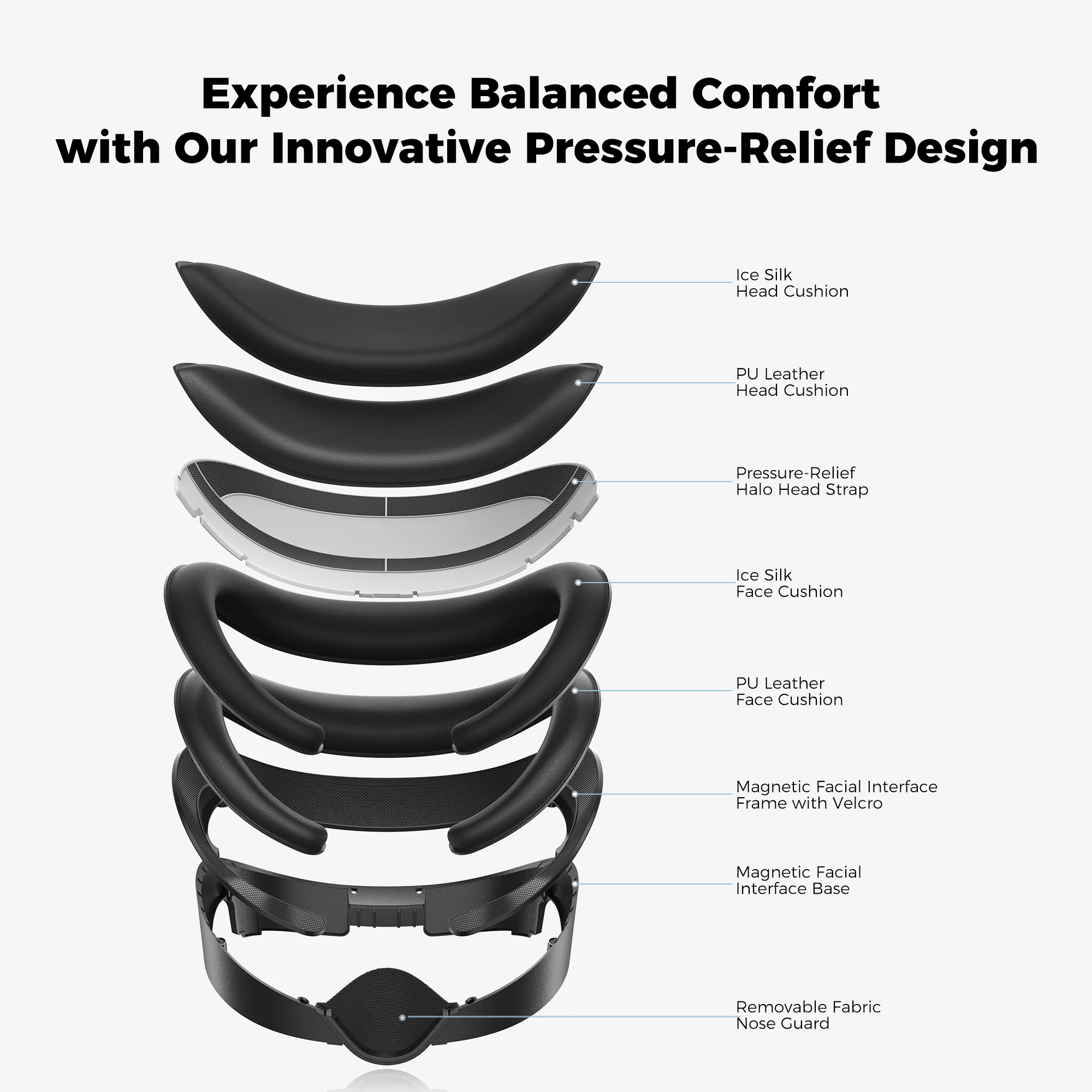 GEEKVR Modular Mask with Hat Design for Quest 3 (The hat only works with the official Elite Strap) - Image 4