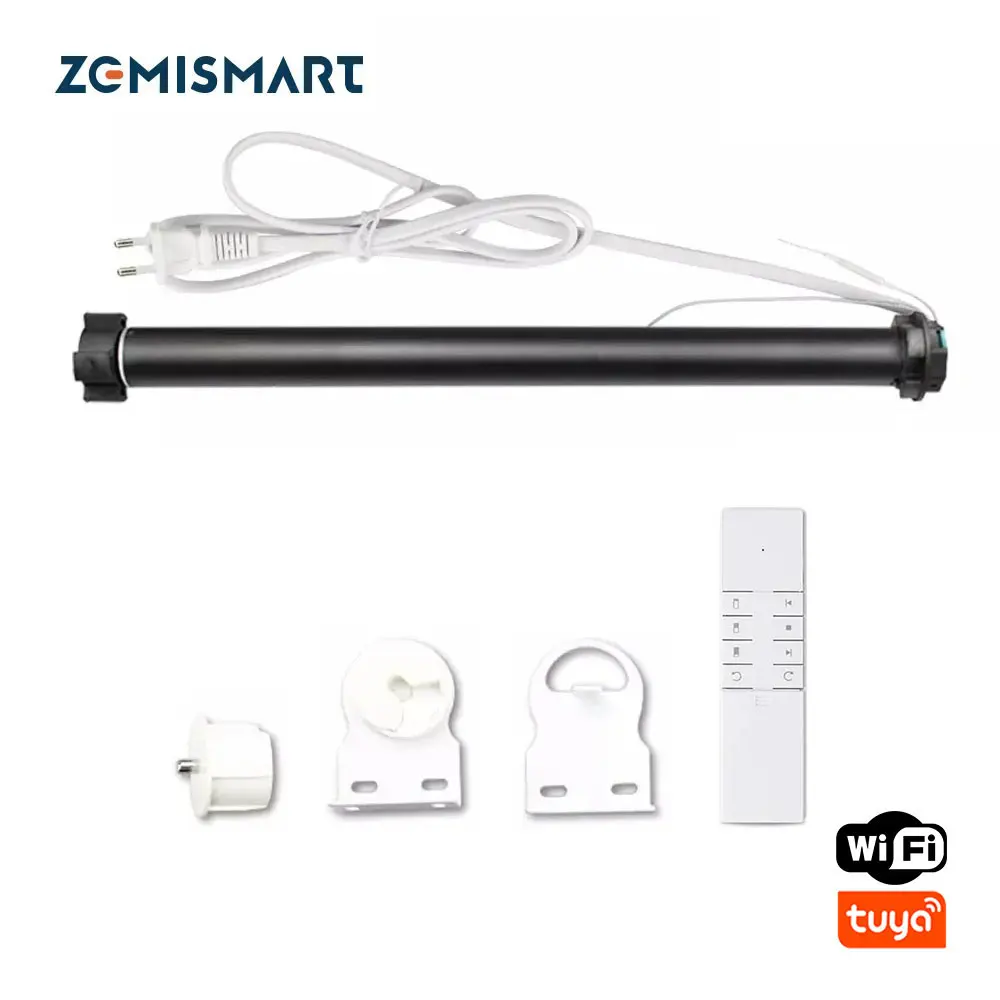 Zemismart WiFi Tuya Smart Life Curtain Motor for 36 37mm Tube Alexa Google Home Control Roller Blind Motorized Shutter Engine