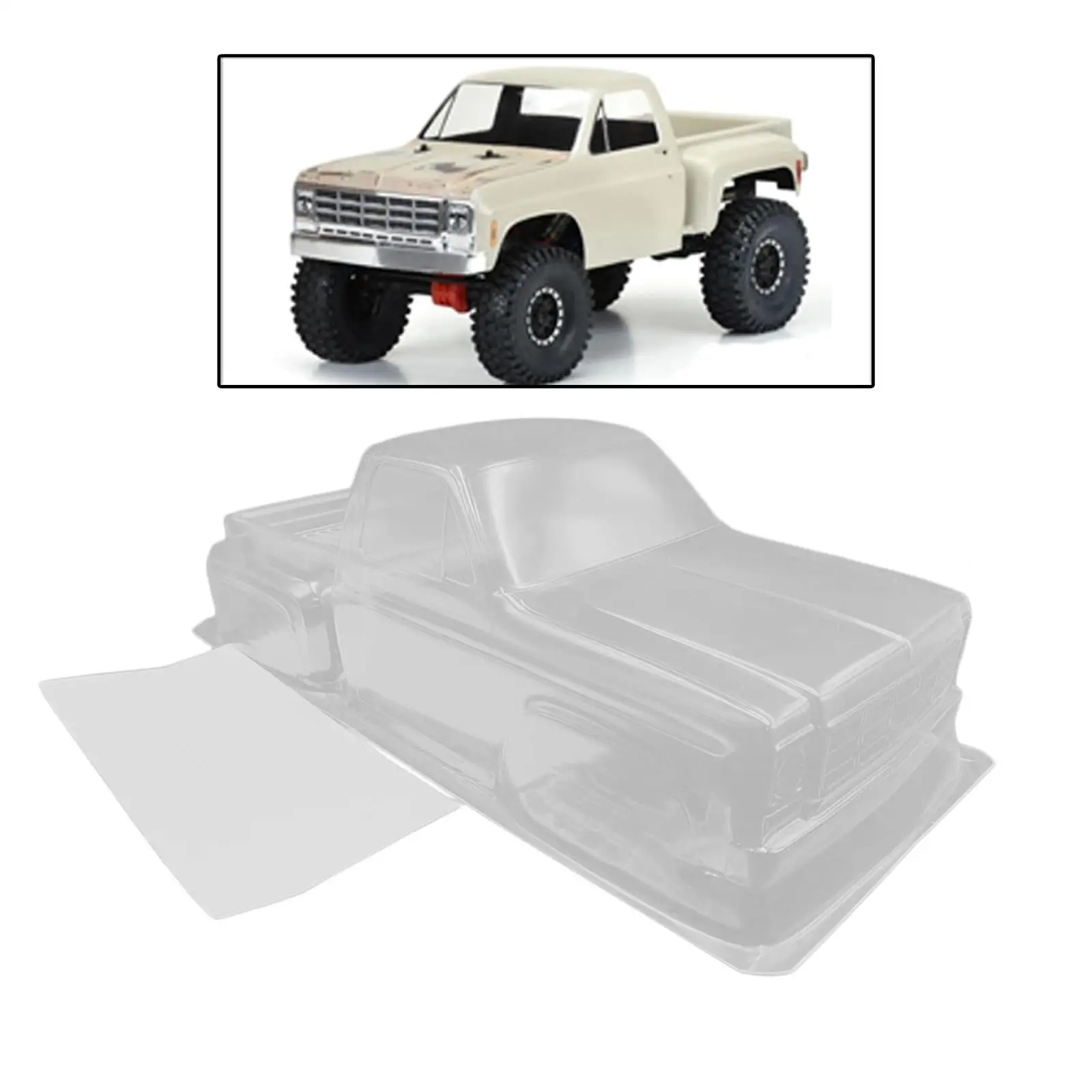 1:10 Scale RC Car Body Shell Hard Shell Parts Car Body Shell Cover 313mm Wheelbase Car Housing Frame for SCX10 90046 1/10 Scale