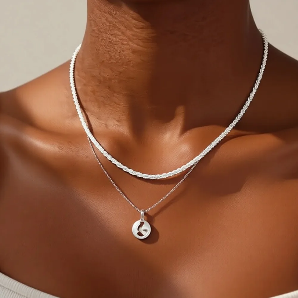 

Серебряная цепочка-ожерелье для женщин, 2 мм, 3 мм, изящный подарок, 16, 18, 20, 22 дюйма