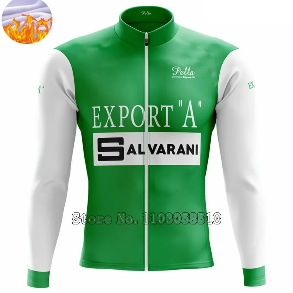 pella Winter Cycling Jackets Men Fleece Long Sleeves High End Bike Jackets green&White Thermal Fabric MTB 0-15°Bicycle Clothing