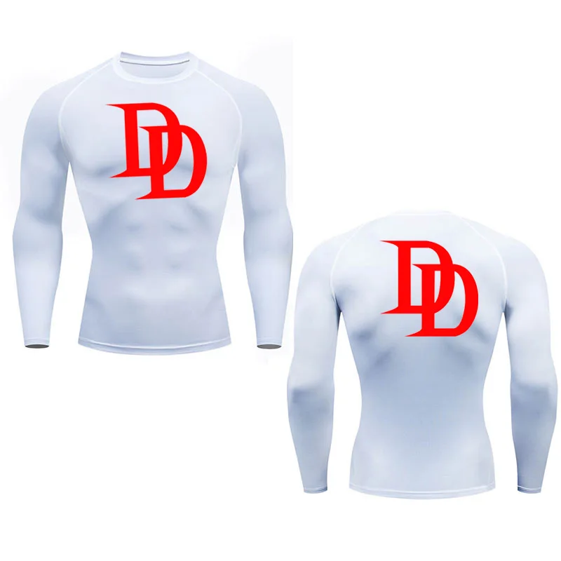 

Compression Long Sleeve Shirt White Men's Running T-Shirt Sportswear Quick Dry Sweat Gym Workout Bodybuilding T-Shirt Sports Top