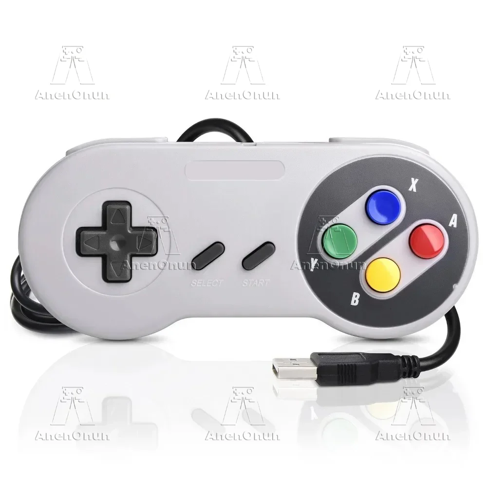 Controlador USB SNES para PC, mando con cable para Windows/Raspberry pi/MAC/Linux, emulador Retro, accesorios de Control de juegos