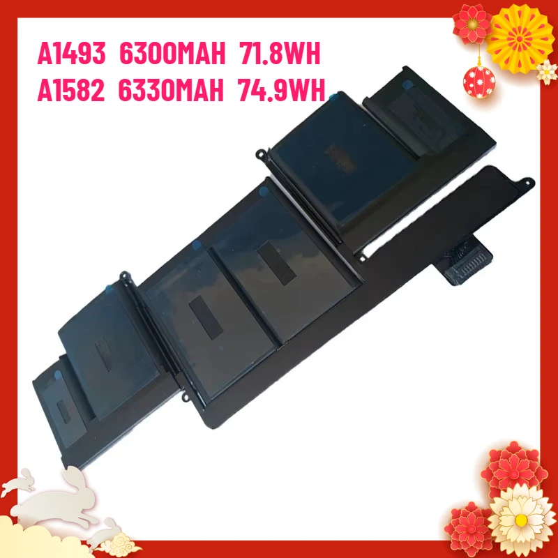 New A1493 A1582 Laptop Battery for Apple Macbook Pro 13 Inch 2013 2015 A1502 Notebook
