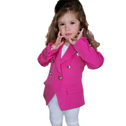 Autumn Winter Clothes Child Girl Blazer Jackets Coats Long Sleeve Children's Clothing For Kids Girl Button Blazers Outerwear 10Y