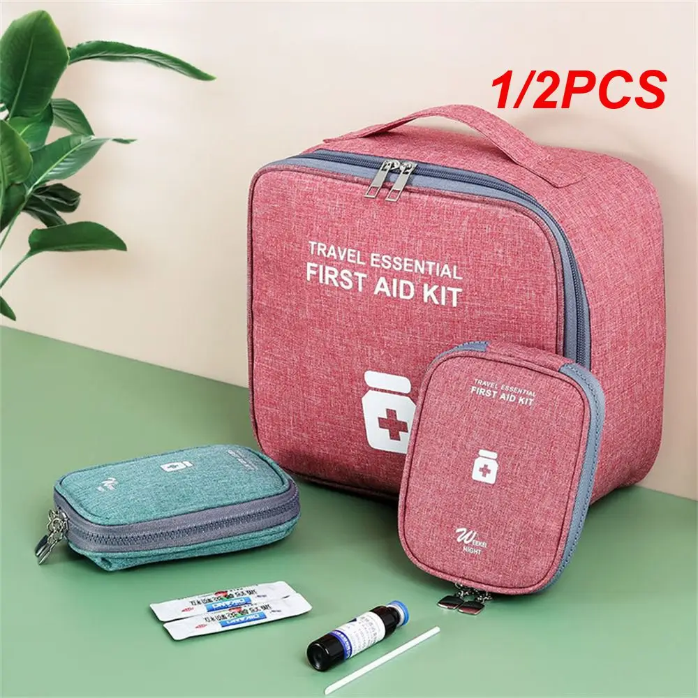 

1/2PCS Empty Large First Aid Kits Portable Outdoor Survival Disaster Earthquake Emergency Bags Big Capacity Home/Car