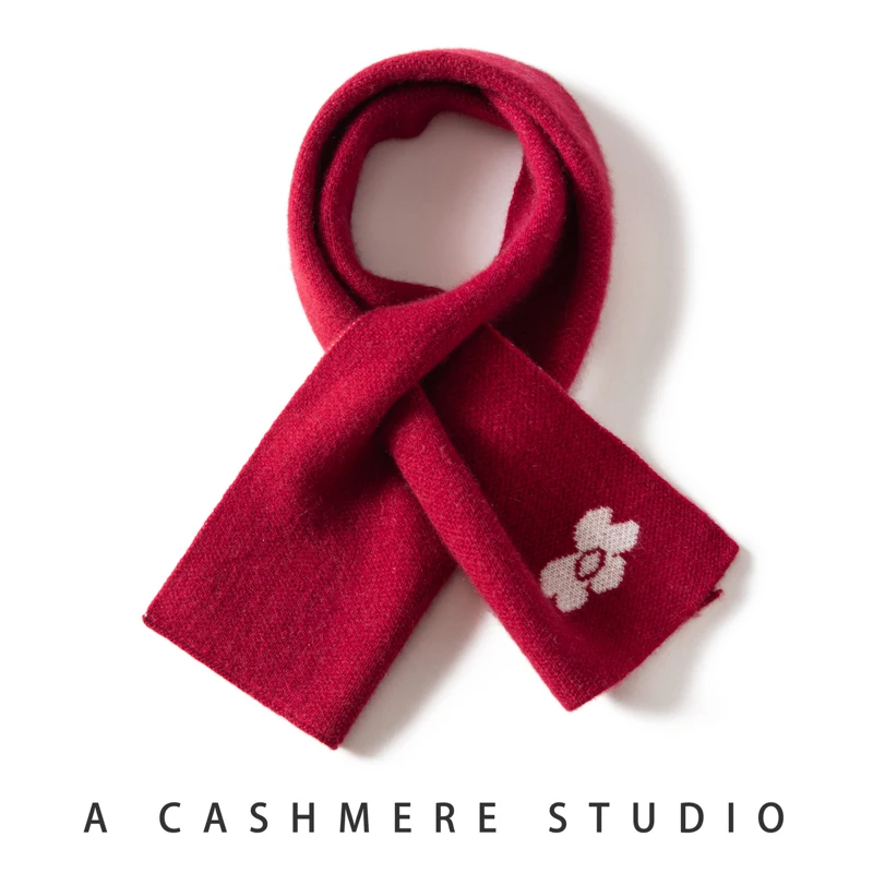 100% Pure Cashmere Scarf Autumn Winter Outdoor Warmth Knitted Cross Design Luxury Soft Wrap for Men And Women