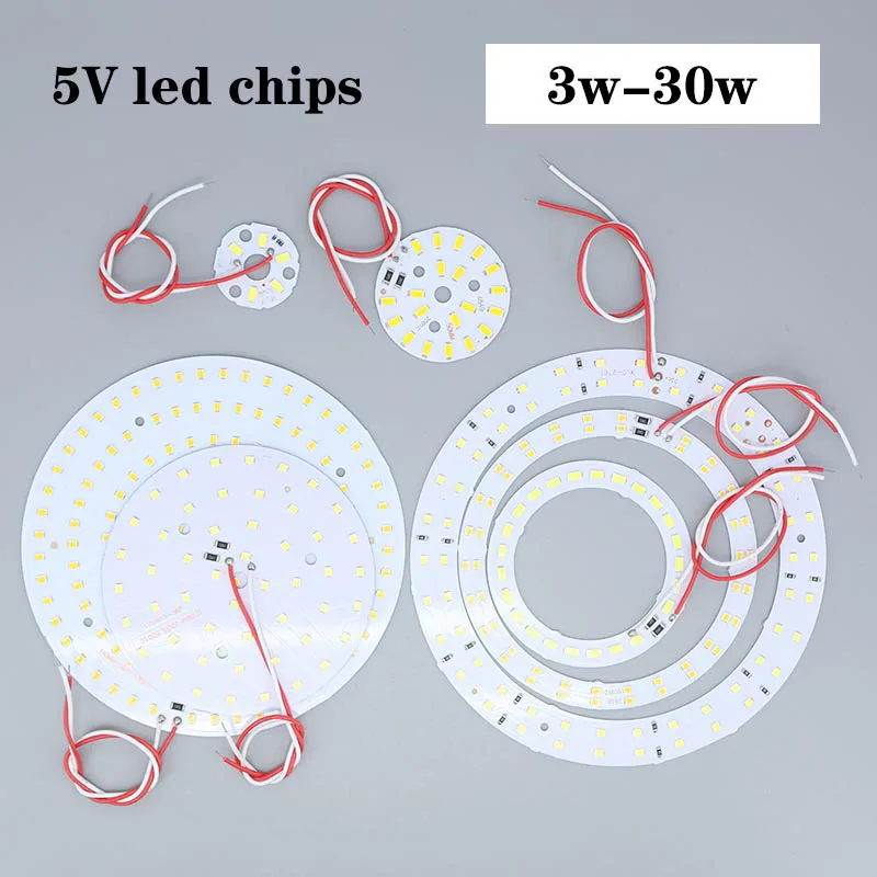 

5 В 3 Вт 12 10 Вт 30 Вт Светодиодный чип-бусина желтый теплый белый Лампа ночные огни кабель провод Доска Лампа Круглый Источник трансформации 32 мм 50 мм S